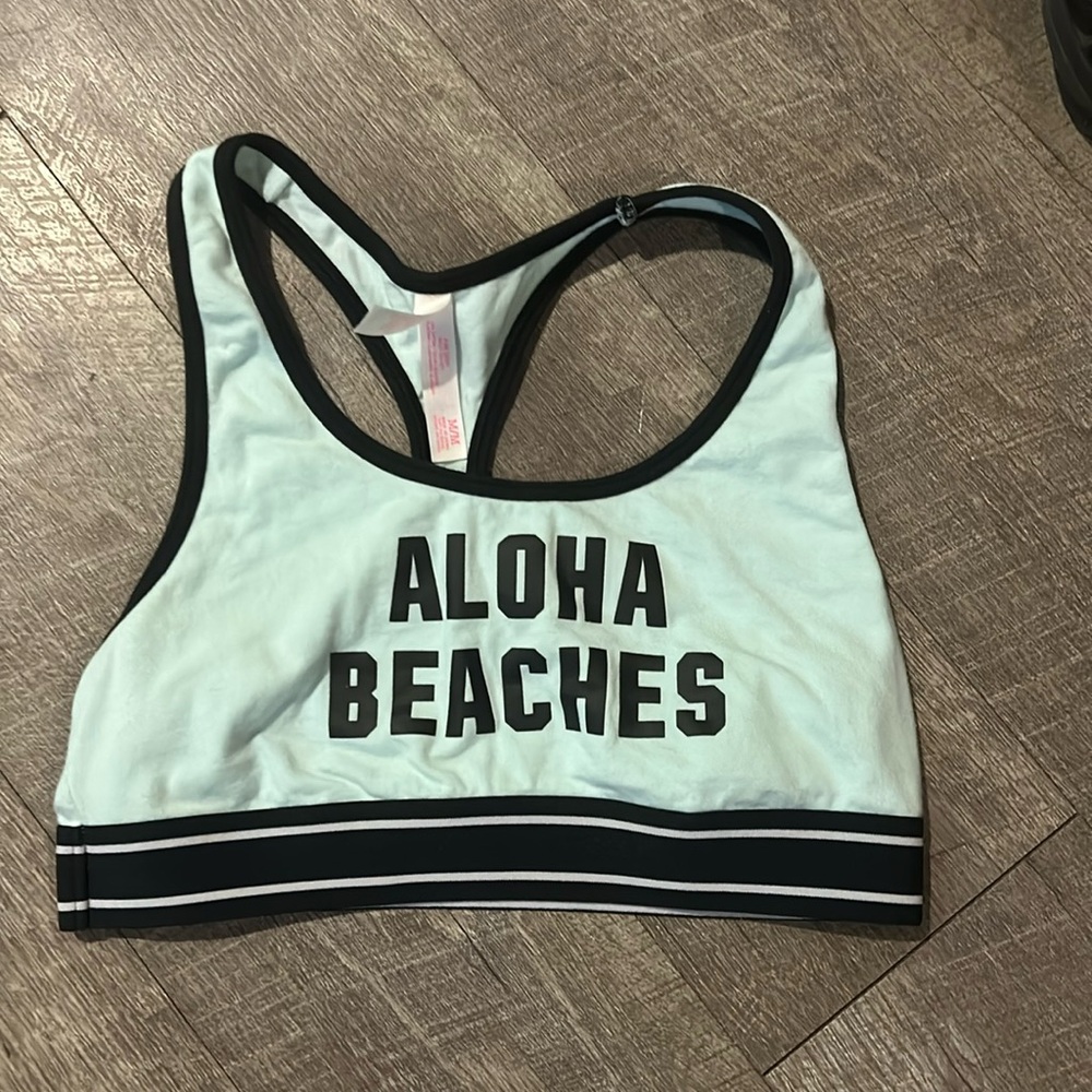PINK Nation Aloha Beaches Sports Bra color aqua Size‎ Medium